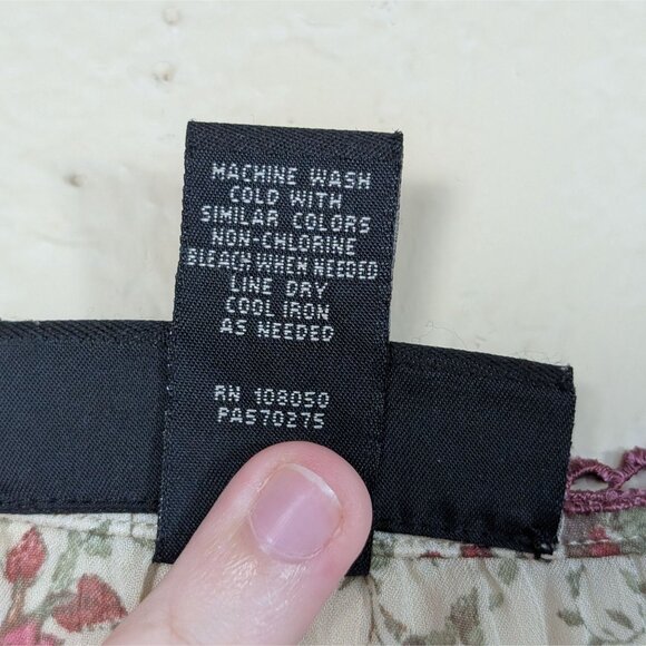 VTG Venezia Womens Sheer Blouse 18/20 Floral Boho Y2K Beaded Fairy Cottagecore - Picture 8 of 8